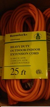 25ft orange ext cord h/d